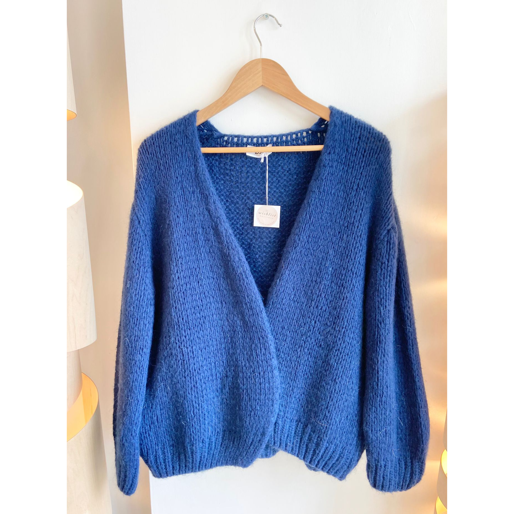 OEST Mohair Mix Cardigan - Cornflower Blue