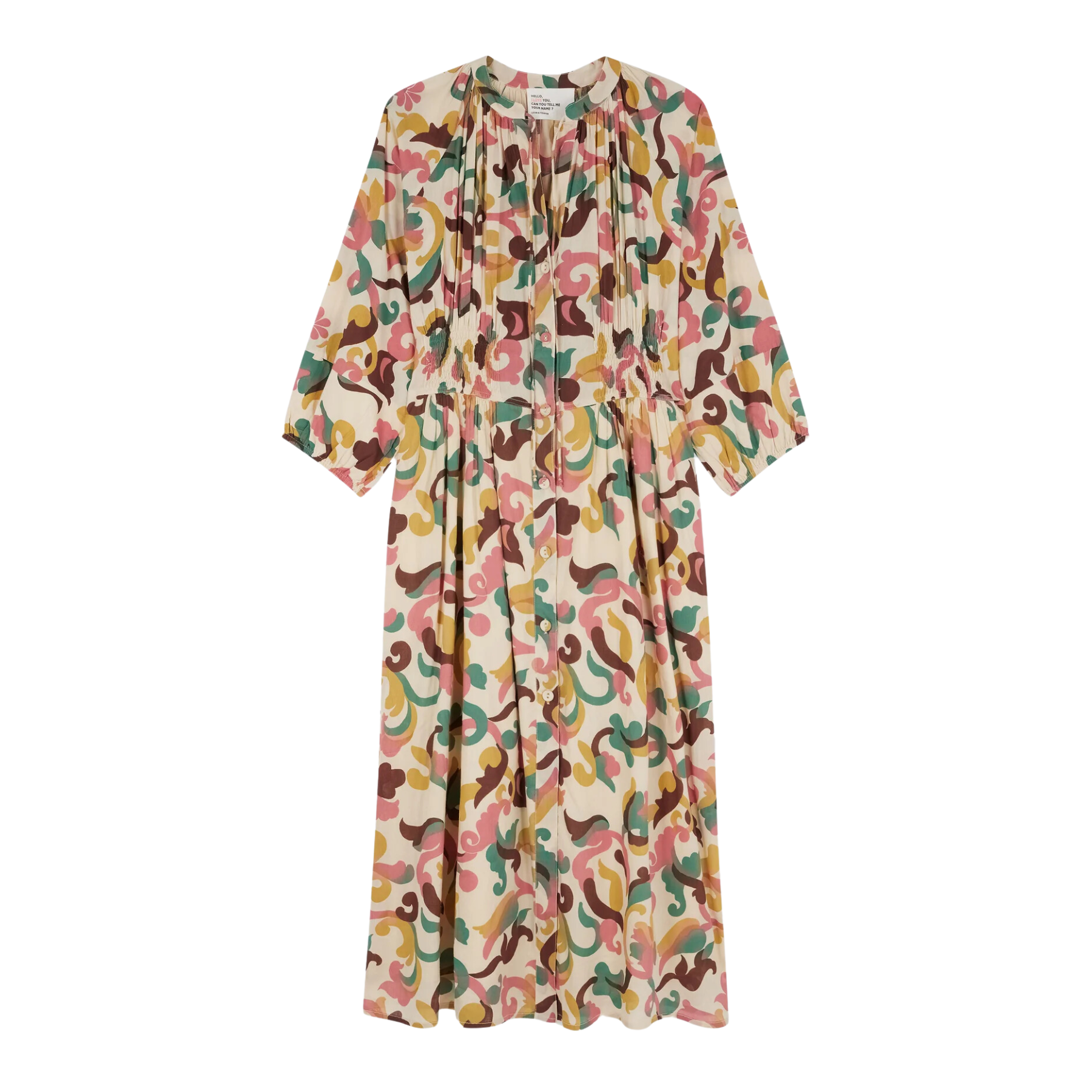 Leon and Harper Roudy Long Dress - Patch Vanilla