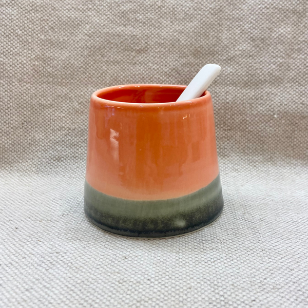 Edit Juhasz Ceramics Salt and Pepper Pot Coral