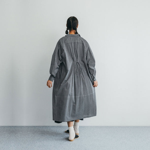 Fog Linen Lipi Cotton Dress - Leaf Black