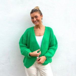 Mohair Mix Cardigan Apple Green