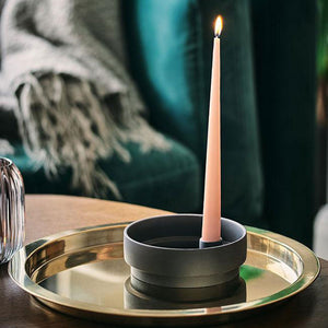 Aery Orbital Step Candle Holder Charcoal